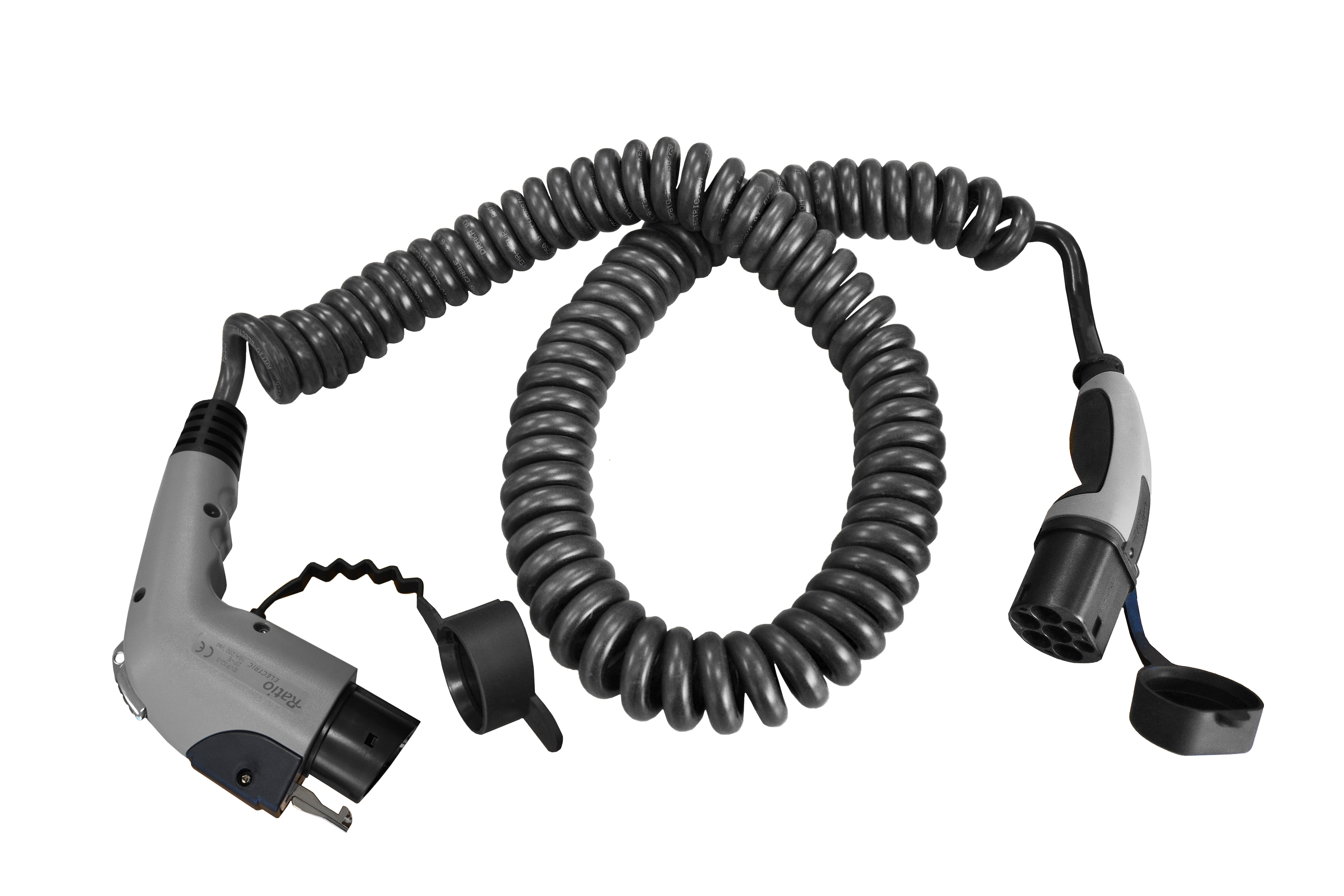 Ratio Premium Laadkabel Type 1 1-fase 16A (3,7kW) 4 meter gekruld