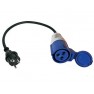 Adapter Schuko naar CEE 16A 3p Blauw Female